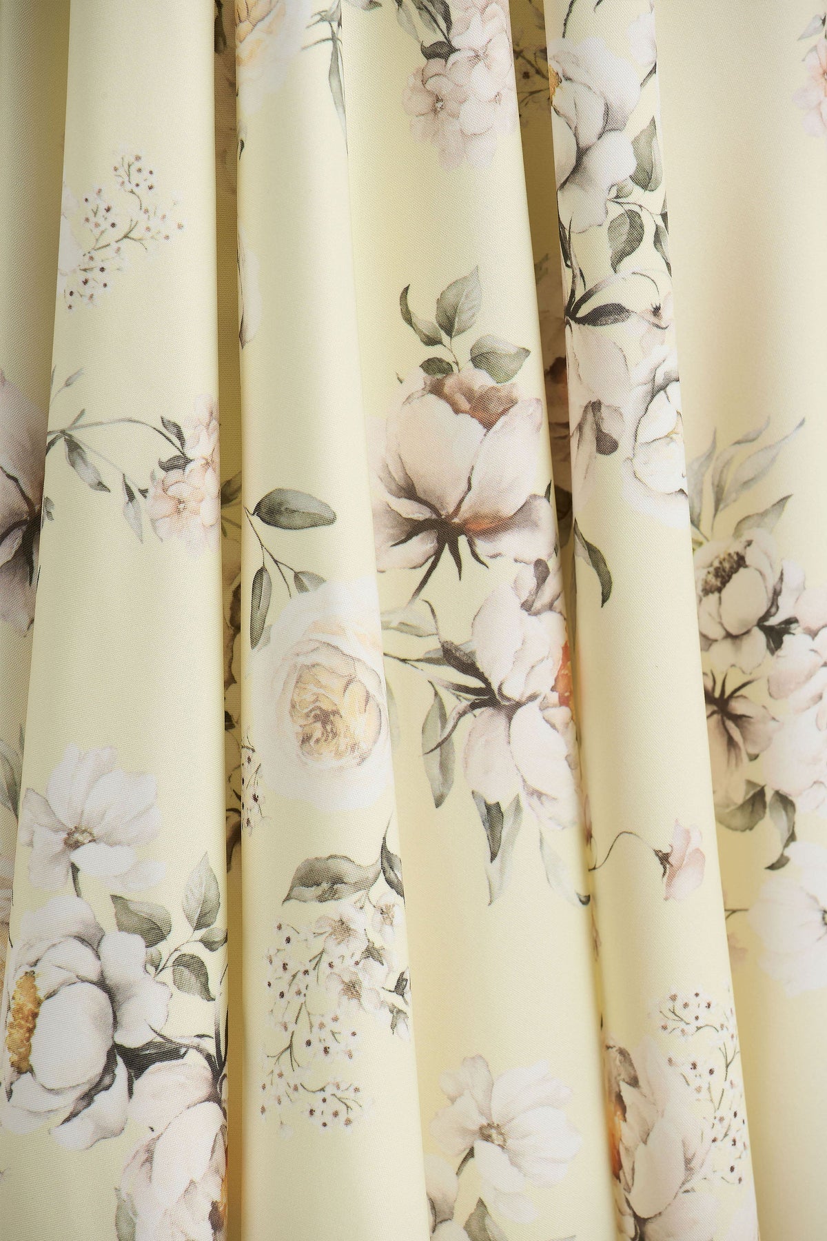 Alouro Lemon Floral Print Square-Neck Midi Dress
