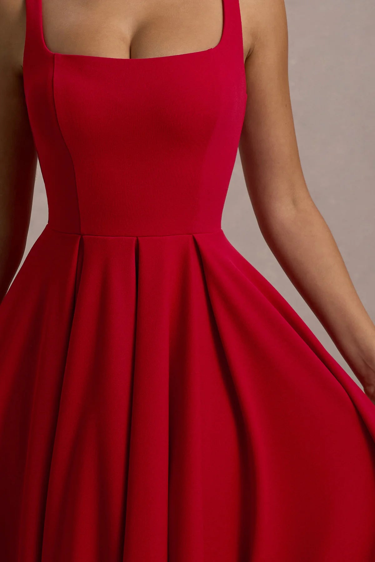 Alouro Red Strappy Parina Midi Dress