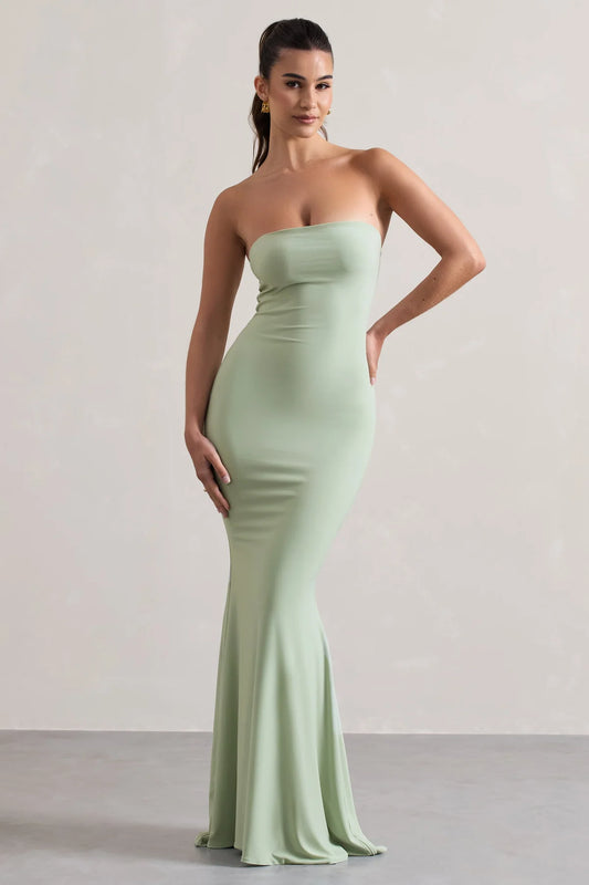Alouro Pale Green Ceremony Maxi Dress
