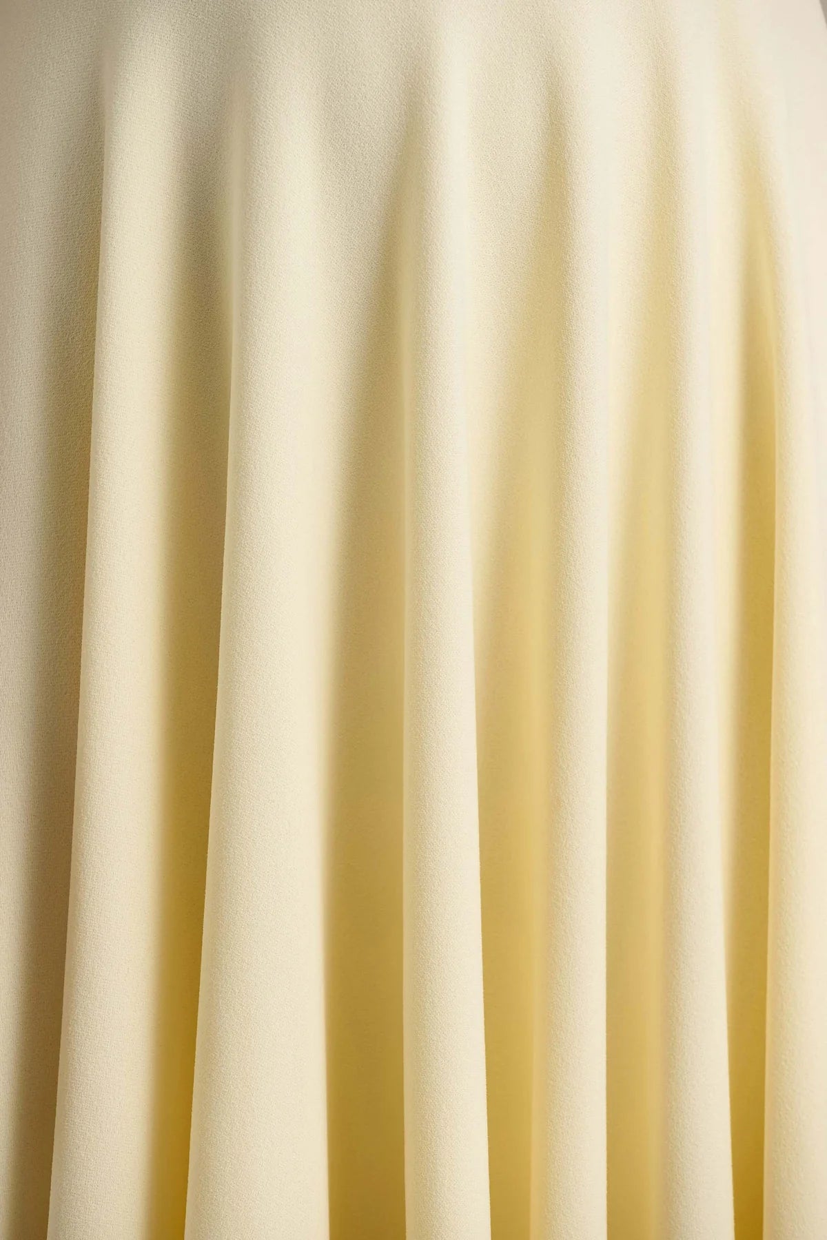 Alouro Lemon High Neck Midi Dress With Puff Sleeves